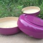 HT5003 Purple coiled bamboo salad bowls
