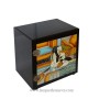 HT9210 lacquered wood drawer cabinet with hand painting