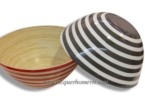 Vietnam bamboo lacquer bowl food safe