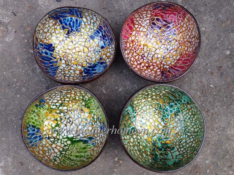 HT5900 Vietnam eggshell inlaid coconut bowls