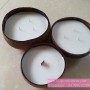 Natural white wax coconut candle bowl