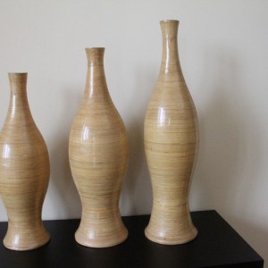 HT1081 spun bamboo vases natural