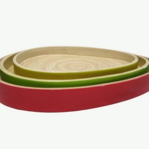 HT7023 lacquered bamboo bread tray
