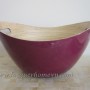 HT5035 Oval bamboo bowls with cut-out handles