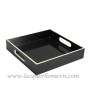 HT6174 black wood lacquer tray