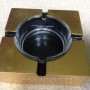 HT9208.1 Vietnam lacquer ashtray with glass