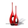 HT6023 Fiber glass lacquer metallic hole vase