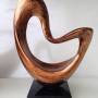 HT3644 polyresinn lacquer sculpture in heart shape