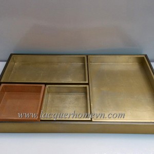 HT9442 MDF lacquer metallic bathroom set