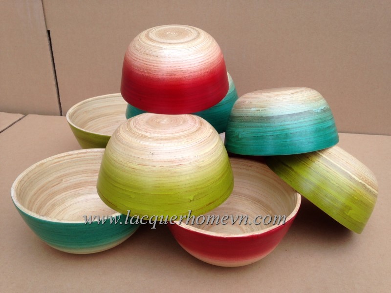 HT5236 Vietnam bamboo salad bowl