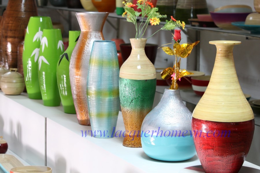 HT1125-bamboo-lacquer-decor-vase