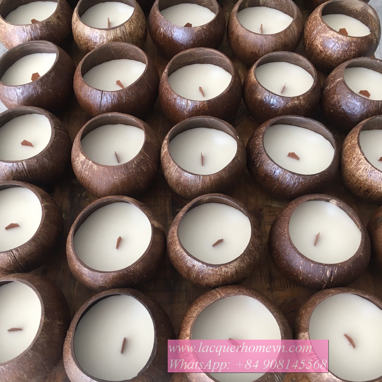 Coconut shell candle, soywax coconut shell HT263